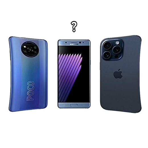 #дуэт #smartphone Samsung Note 7, POCO x3 Pro и iPhone 15 pro
