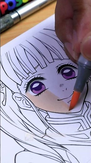 Drawing KANAO TSUYURI 😊 || Demon Slayer / Kimetsu no Yaiba #shorts #demonslayer