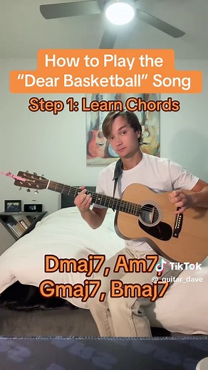 How to Play the “Dear Basketball” Song 🎸🏀 #guitartok #guitar #musiciansoftiktok