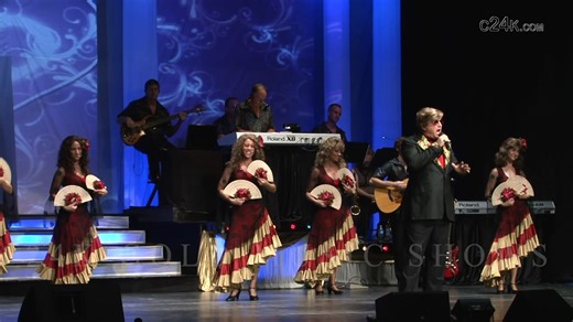 "BLUE SPANISH EYES" This song has been performed by diverse artists, among them: Bing Crosby, Elvis Presley, Engelbert Humperdinck, Wayne Newton. In the mid-1960s, Humperdinck visited German songwriter Bert Kaempfert at his house in Spain and was offered arrangements of three songs: "Spanish Eyes"; "Strangers in the Night" and "Wonderland by Night". He returned to Britain where he recorded all three songs. 24K Gold covers this beautiful classic. | Golden Oldies Music Shows by 24K Gold