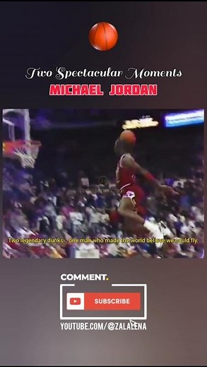 Michael Jordan – Two Iconic Dunks (1984 Rock-the-Cradle & 1988 Free-Throw Line Dunk)
