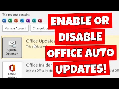 How To ENABLE Or BLOCK Microsoft Office 2016 2019 2021 365 Auto Updates