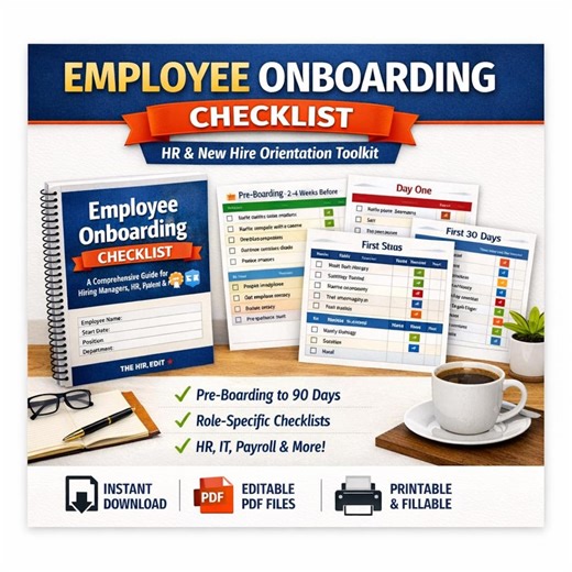Employee Onboarding Checklist | HR New Hire Orientation Toolkit (printable PDF) - Etsy