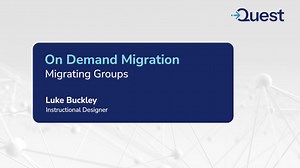 Migrating Groups in On Demand Migration - video overview