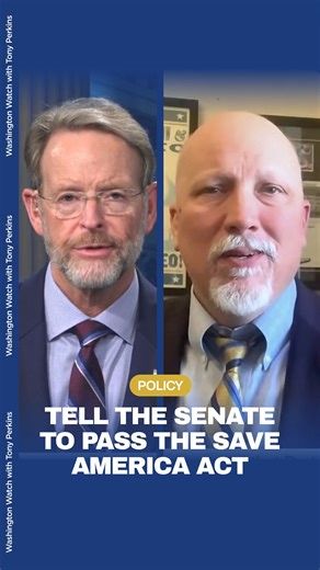 The House of Representatives passed the SAVE America Act this week with widespread public support. But the bill faces steep odds in the Senate. U.S. Representative Chip Roy Press Office joined Tony Perkins to discuss the importance of voter integrity and the safeguards included in the bill. "This polls off the charts.. Republicans is 90%. Democrats, it's 71%. Among Hispanics, blacks, whites, all over 70%, overwhelming support across the country for voter ID and to ensure that only citizens vote.