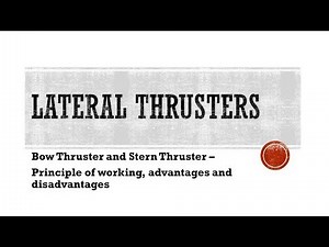 Lateral Thruster - Bow and Stern Thruster