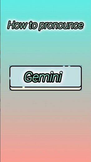 How to pronounce Gemini #astrology #gemini #howtosay #howtopronounce #english