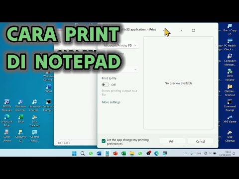 Tutorial Cara Print Catatan di Notepad