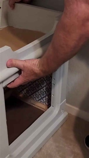 He did what with a thrifted nightstand?