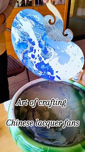 12K views · 89 reactions | Uncover the art of crafting Chinese lacquer fans! Each fan is handmade using traditional techniques, resulting in one-of-a-kind, unpredictable designs. #ChineseCraftsmanship | China Xinhua News | Facebook