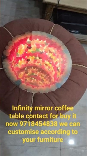 infinity mirror coffee table contact for buy it 9718454838 we can customise according to your