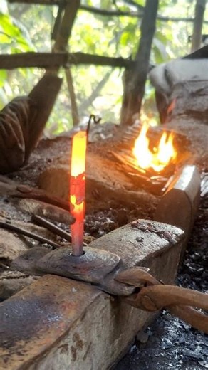 The Art of Steel: Hand-Forging a Masterpiece from Fire 🔥#blacksmith #handmade #shortvideo #nails