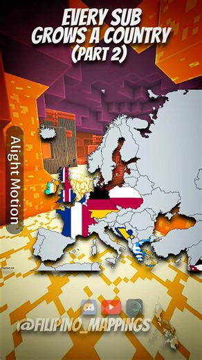 Every Sub grows a country (Part 2) #shorts #fyp #europe #mapping #map