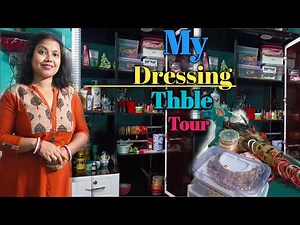 My Simple Dressing table Tour and Organization //Tips to organise makeup in dressing table