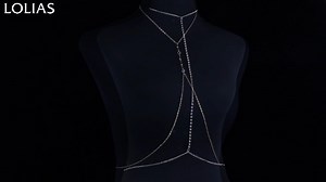 Watch LOLIAS 4PCS Crystal Body Chains for Women Bra Chain Jewelry on Amazon Live