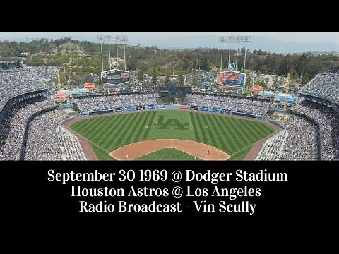 September 30 1969 Dodgers vs Astros Vin Scully Complete Radio Broadcast