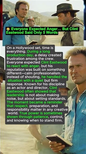 😢 Everyone Expected Anger… But Clint Eastwood Said Only 5 Words #shorts