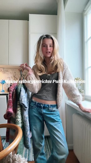 Lotta Stichler: Selbstgestrickte Pulli Kollektion für Omas