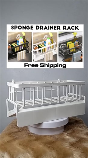 Versatile Plastic Sponge Drainer Rack for Your Kitchen