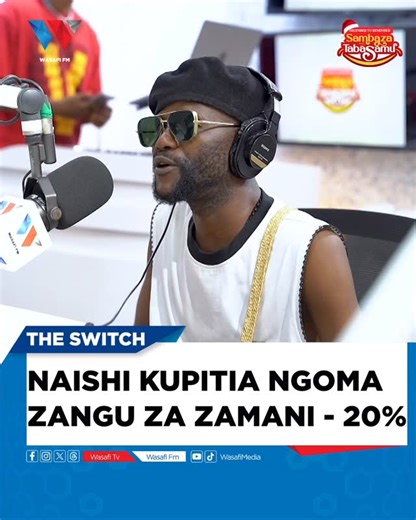 Wasafi FM on Instagram: "NAISHI KUPITIA NGOMA ZANGU ZA ZAMANI ——— @20percentmusik Sikiliza Wasafi FM 88.9 DSM au Tazama Live YouTube #WasafiMedia, Kuanzia Saa 5 Asubuhi mpaka 8 Mchana Cc. @lilommy @ammygal_tz @aaliyaahofficial 🖥️✍️ @thisispizo 🎥 @kangwemgale #Theswitch"