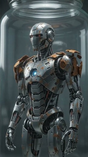 🤖 Rusty Robot Restored to Shiny Chrome! | Satisfying AI Restoration #shorts