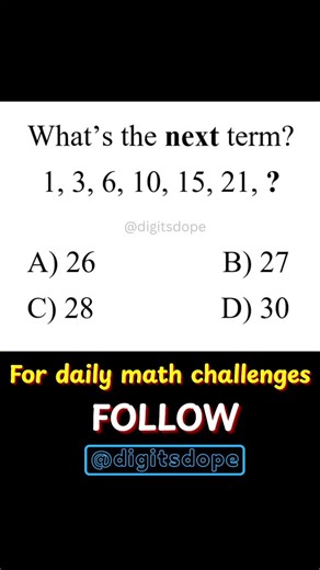 Vikas Shirsath on Instagram: "Pattern IQ test 🔍🧩 This sequence hides a famous formula 👀 Can you spot the rule and find the next term? Drop your guess 👇🔥 #numberseries #mathpuzzle #patternrecognition #mathchallenge #brainworkout #riddlechallenge #logicalreasoning #studycommunity #mathisfun #iqtest"