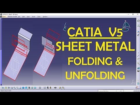 Folding and Unfolding in CATIA SHEET METAL | CATIA Practice | CAD Designs