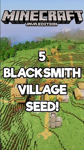 THIS MINECRAFT SEED HAS A 5 BLACKSMITH VILLAGE AT SPAWN!
