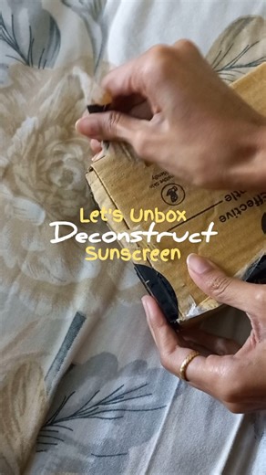 (☀️Day 14) Unboxing Deconstruct sunscreen 💛 #sunscreen #unboxing #shorts #skincare