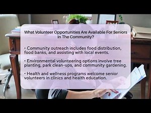 What Volunteer Opportunities Are Available For Seniors In The Community? - Get Retirement Help