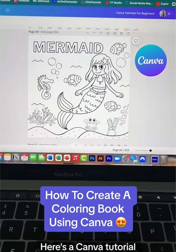 Canva Tutorial - How To Make A Coloring Book Using Canva! #canvatips #canvadesign #canvaforbusinessowners #canvatutorialforbeginners #canvatutorial #canvaforsmallbusinesses #canvahacks