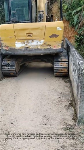How to Drive a Tractor on a Narrow Road