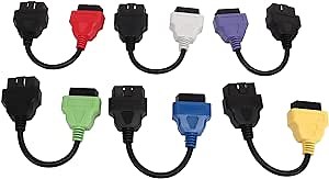 OBD2 Adapter Cable, 6 Pcs for MultiECUScan Adapter Cable, OBD2 Diagnostic ECU Scan Tool Cable Replacement for Fiat for for