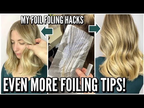 MORE FOIL HIGHLIGHTING TIPS! My SPEEDY placement and folding HACKS...PLUS toning how-to and K18 Oil!