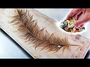 UNMISSABLE 3D Relief Feather! EASY Home-Made Techniques | AB Creative Tutorial