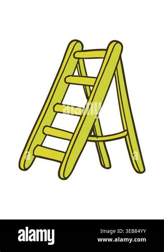 changing color animation of cartoon ladder Stock Video Footage - Alamy