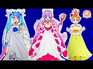 【きせかえ】ひろがるスカイ！プリキュアのキュアスカイ＆キュアプリズム＆キュアウィングがかわいいおようふくにおきがえ！