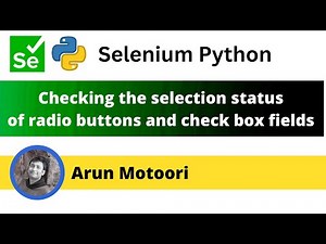 Checking the selection status of radio buttons and check box fields (Selenium Python)
