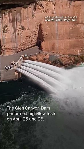 Glen Canyon Dam releases water