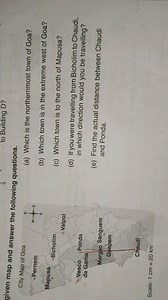 Given the map, answer the following questions:(a) Which is th... | Filo