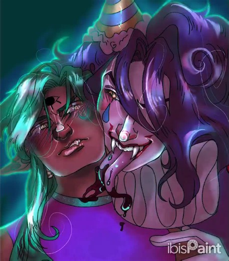 some old ocs of mine. super unrelated to the rest of my posts but more of Goo and Quill will be up soon just wanted to take a mini break! . . . #fyp #art #oc #love #vampire