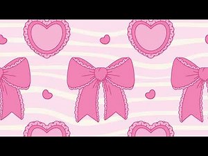 💗 1 Hour Pink Bow Wallpaper | Soft Coquette Aesthetic | Girly Ambience Background Loop 💫