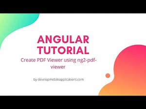 Create PDF Viewer In Angular using ng2-pdf-viewer