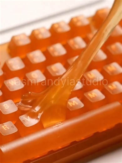Honey Keys ASMR Madness — Watch these black-gloved hands type on unreal keyboards made of honey, gel, slime, caramel, wax, and more! What should I create next instead of a keyboard? Drop your wildest ideas below! #ASMR #ViralVideo #OddlySatisfying #ASMRCommunity #SatisfyingSounds