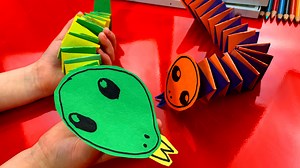How To Fold An Accordion Snake - Art For Kids Hub -