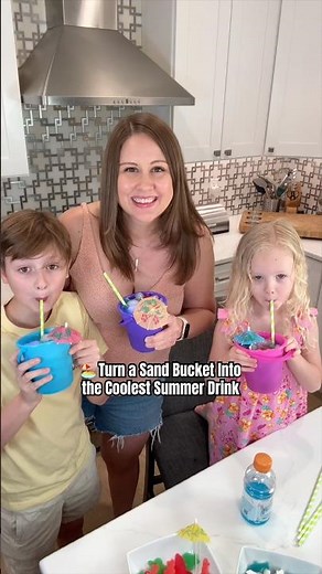 Beach Bucket Mocktails Are the Coolest Summer Drink! 🦈🌊☀️ #Shorts #YTShorts