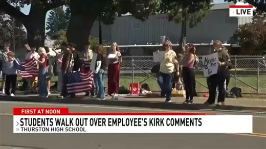 🚨 BREAKING: Students at Thurston High School in Springfield, Oregon WALK OUT in protest of teacher Bobby Nove posting "Good" while referring to Charlie Kirk's Assassination. Young people are taking a stand across America and are DONE being silent! This is beautiful. Keep it going! We are all Charlie Kirk now! 🎤❤️🇺🇸 | News Snapper