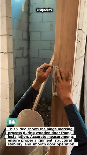 Precise Door Hinge Marking Process #Carpentry #Construction #DIY