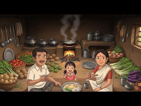 Cozy Indian Village Cooking ASMR | Studio Ghibli Vibes