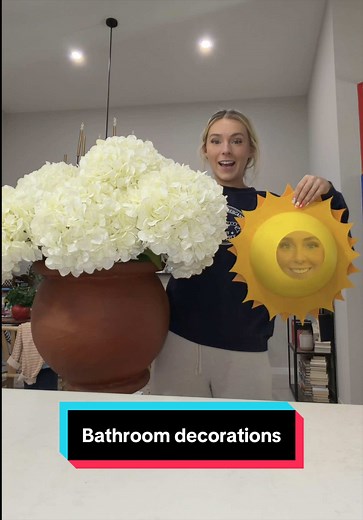 Bathroom flower pot and sun DIY decorations